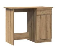 vidaXL Escritorio de Madera de ingeniería Roble Artisan 100x50x76 cm, Escritorio de Ordenador, Escritorio de Esquina, Mesa de Oficina