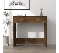 vidaXL Escritorio de madera de ingeniería roble marrón 80x40x75 cm