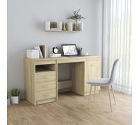vidaXL Escritorio de madera de ingeniería roble Sonoma 140x50x76 cm