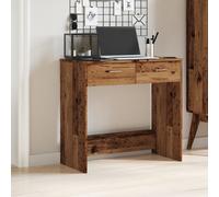 vidaXL Escritorio de madera ingeniería madera envejecida 80x40x75 cm