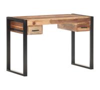 vidaXL Escritorio de madera maciza 110x50x76 cm