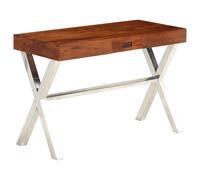 vidaXL Escritorio de madera maciza de acacia acabado miel 110x50x76 cm