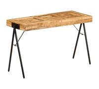 vidaXL Mesa de escritorio de madera maciza de mango 118x50x75 cm