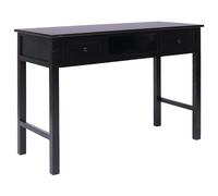vidaXL Escritorio de madera negro 110x45x76 cm