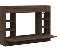 vidaXL Escritorio de pared, color marrón, aspecto de roble, 105x48x75 cm, material de madera