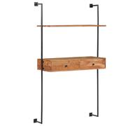 vidaXL Escritorio de pared de madera maciza de acacia 90x40x170 cm