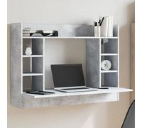 vidaXL Escritorio de pared Madera de ingeniería Gris hormigón 105x48x75 cm