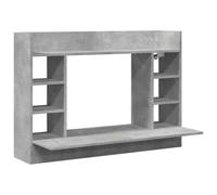 vidaXL Escritorio de pared madera ingeniería gris hormigón 105x48x75cm