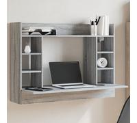 vidaXL Escritorio de pared colgante de madera ingeniería Gris Sonoma 105x48x75 cm
