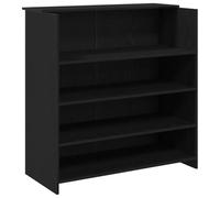 vidaXL Escritorio de recepción Roble negro 100x50x103,5 cm Madera de ingeniería
