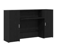 vidaXL Escritorio de recepción Roble Negro 180x50x103,