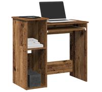 vidaXL Escritorio estantes madera ingeniería envejecida 84x40x78 cm