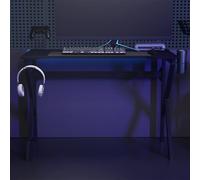 vidaXL Escritorio gaming con patas en forma de K negro 110x60x75 cm