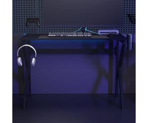 vidaXL Escritorio gaming con patas en forma de K negro 110x60x75 cm