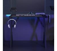 vidaXL Escritorio gaming con patas en forma de Y negro 90x60x75 cm