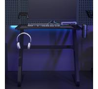 vidaXL Escritorio gaming con patas en forma de ZZ negro 90x60x75 cm