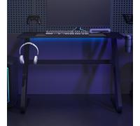 vidaXL Escritorio gaming con patas forma ZZ negro 110x60x75cm