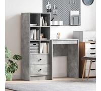 vidaXL Escritorio 105,5 x 34 x 127 cm 2 uds. Multicolor Gris hormigón