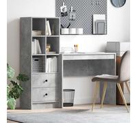 vidaXL Escritorio 135,5 x 40 x 127 cm 2 uds. Multicolor Gris hormigón
