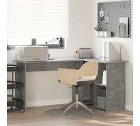 vidaXL Escritorio Gris Concreto 142 x 102 x 73 cm Madera de ingeniería