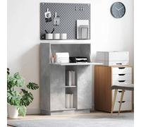 vidaXL Escritorio Gris Concreto 71.5 x 31.5 x 106.5 cm