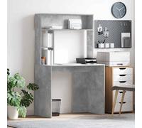 vidaXL Escritorio Gris Concreto 91 x 50 x 149 cm Madera de ingeniería