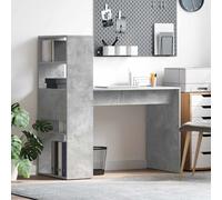 vidaXL Escritorio Gris Concreto 113 x 54 x 120 cm – Madera de ingeniería, moderno