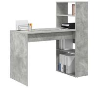 vidaXL Escritorio Gris Concreto 113 x 54 x 120 cm – Madera de ingeniería, moderno