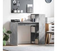 vidaXL Escritorio Gris Concreto Madera de ingeniería