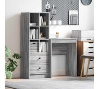 vidaXL Escritorio 105,5 x 34 x 127 cm 2 uds. Multicolor Gris sonoma
