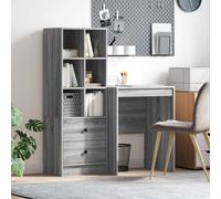 vidaXL Escritorio Gris Sonoma 105,5 x 50 x 127 cm 2 uds. Gray