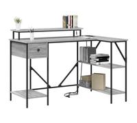vidaXL Escritorio Gris Sonoma 120 x 79 x 86,5 cm Madera de ingeniería, Escritorio Rectangular Moderno, estación de Trabajo Amplia, diseño Minimalista, Acabado Duradero