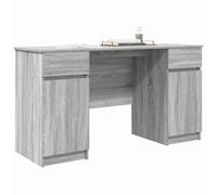 vidaXL Escritorio Gris Sonoma 140 x 49 x 76 cm Madera contrachapada, Escritorio Minimalista, Diseño Rectangular, Oficina Moderna, Estudio Chic, Madera Ingenierizada, Espacio Elegante