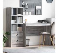 Escritorio Con Cajón 2 Pcs Gris Sonoma Vidaxl