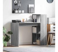 vidaXL Escritorio Gris Sonoma Madera de ingeniería 108 x 55 x 103.5 cm