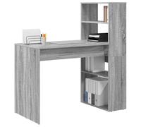 vidaXL Escritorio Gris Sonoma 113 x 54 x 120 cm Madera de ingeniería Moderno, resistente y compacto