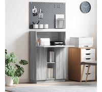 vidaXL Escritorio Gris Sonoma Madera de ingeniería