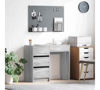 vidaXL Escritorio Gris Sonoma Madera de ingeniería 90 x 37.5 x 75 cm