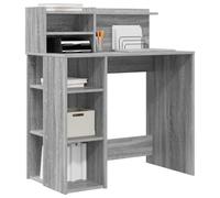 vidaXL Escritorio Gris Sonoma 90x48x101,5 cm Madera de ingeniería Ergonómico para computadora