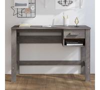 vidaXL Escritorio HAMAR madera maciza de pino gris claro 110x40x75 cm
