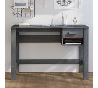 vidaXL Escritorio HAMAR madera maciza pino gris oscuro 110x40x75 cm