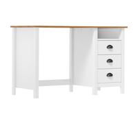 vidaXL Escritorio Hill con 3 cajones madera de pino 120x50x74 cm