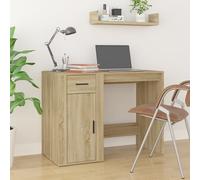 vidaXL Escritorio madera contrachapada color roble Sonoma 100x49x75 cm