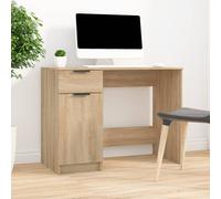 vidaXL Escritorio madera contrachapada color roble Sonoma 100x50x75 cm