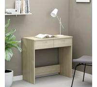 vidaXL Escritorio madera contrachapada color roble Sonoma 80x40x75 cm