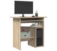 vidaXL Escritorio de ordenador madera contrachapada robusto y estable Roble Sonoma 80x45x74 cm