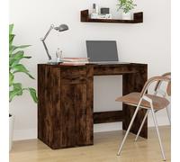vidaXL Escritorio madera contrachapada roble ahumado 100x49x75 cm