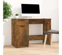 vidaXL Escritorio madera contrachapada roble ahumado 100x50x75 cm