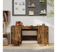 vidaXL Escritorio madera contrachapada roble ahumado 140x50x75 cm