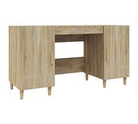 vidaXL Escritorio Madera contrachapada Roble Sonoma 140x50x75 cm